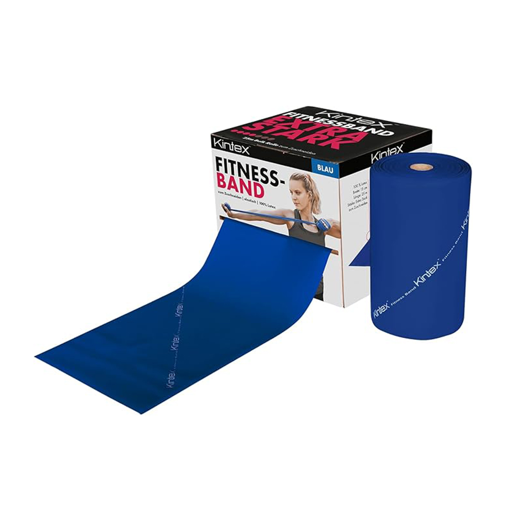 Kintex Fitness Band Bulk Roll 25M Blue