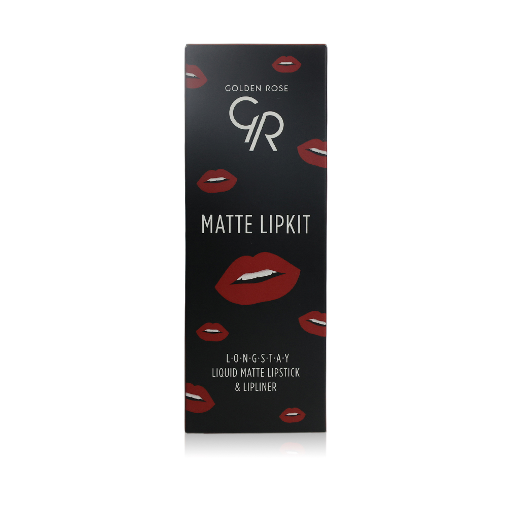 G.R Matte Lipkit (Liquid Lipstick & Lipliner) – Scarlet Red