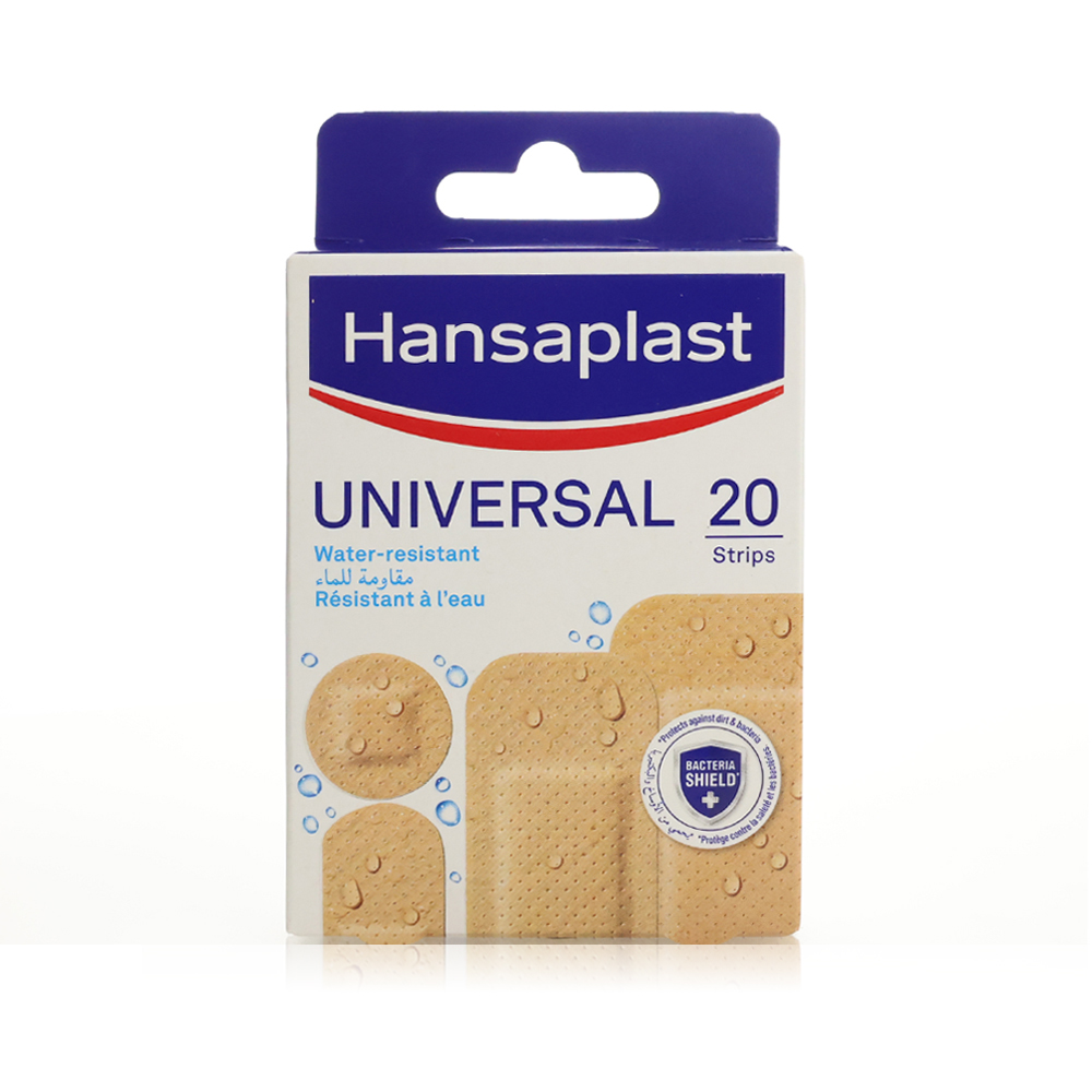 Hansplaste Universal Water Resistant Bandages, 20 Pieces