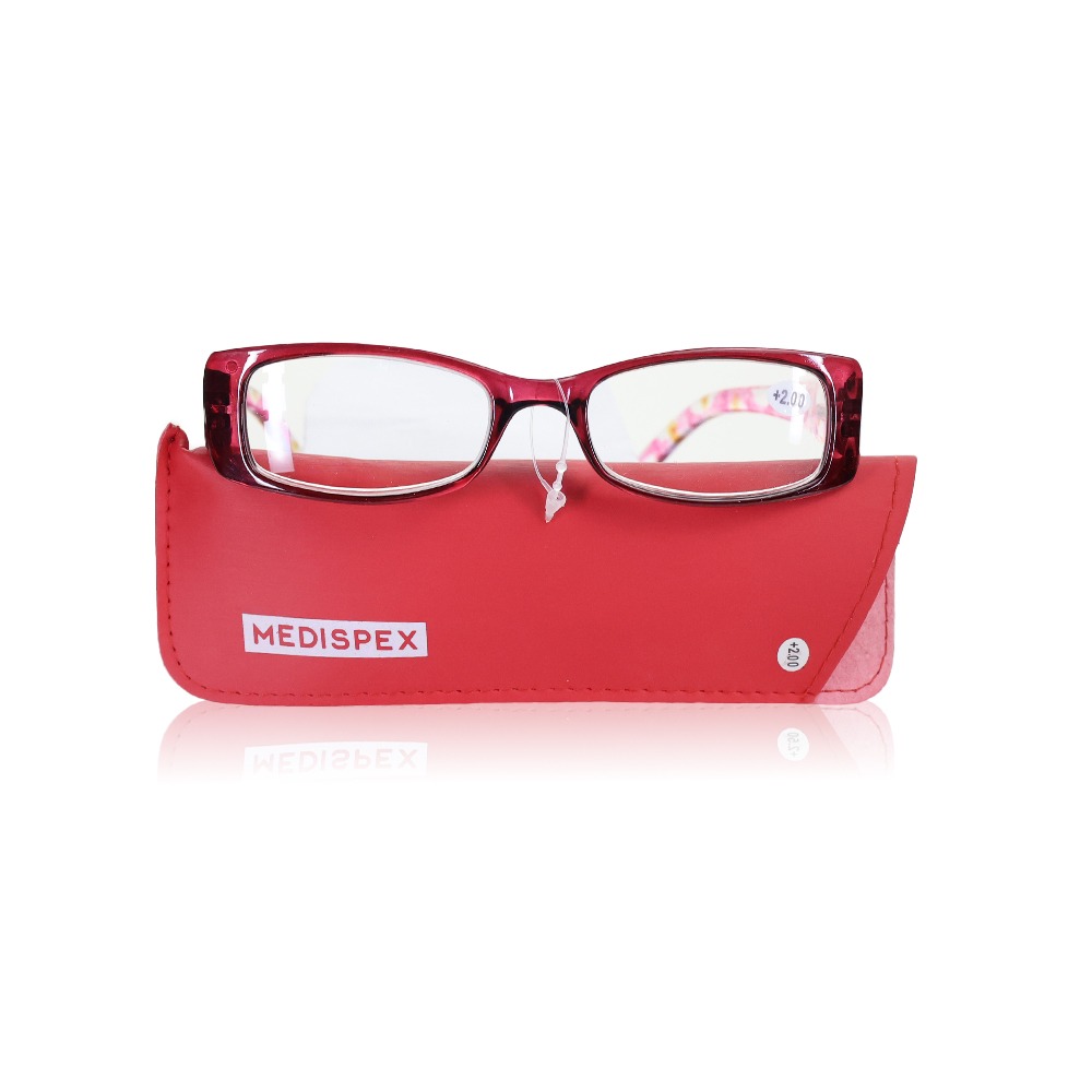 Medispex Glasses Red +2.0