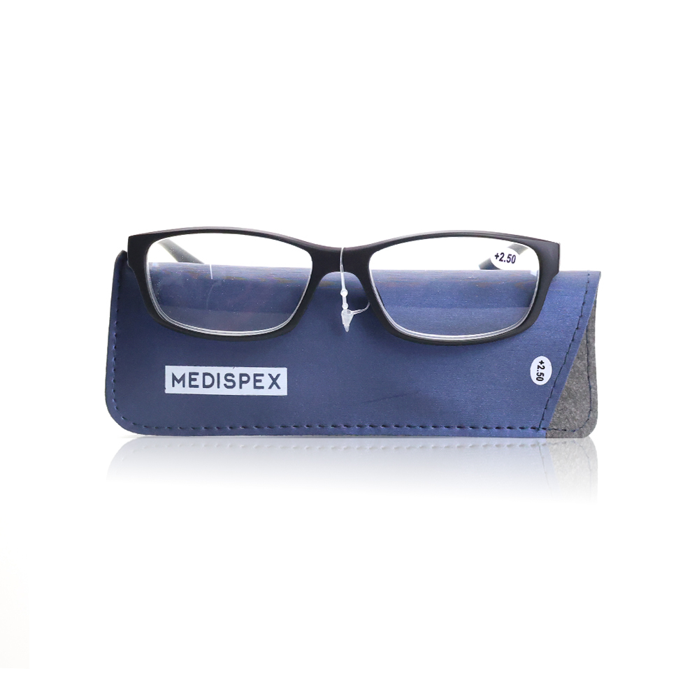 Medispex Glasses Shiny Blue +2.5