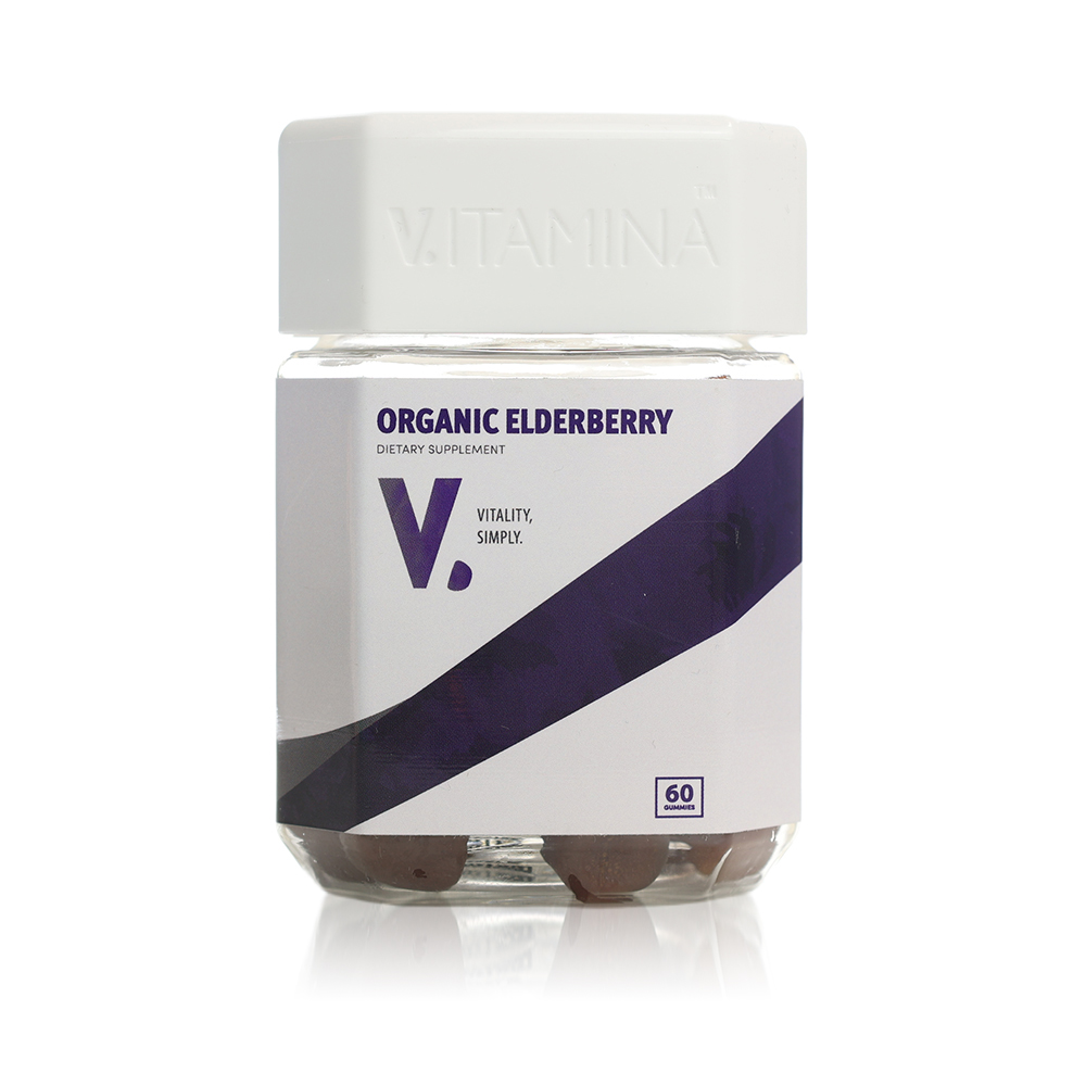 V.Itamina Organic Elderberry Gummies, 60 Gummies