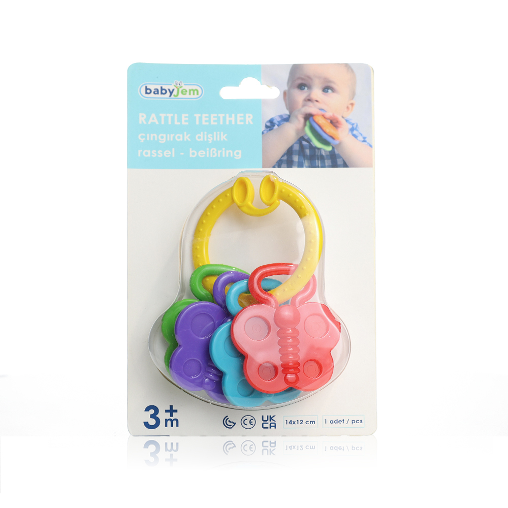 Babyjem Rattle Teether 3 M+ Yellow
