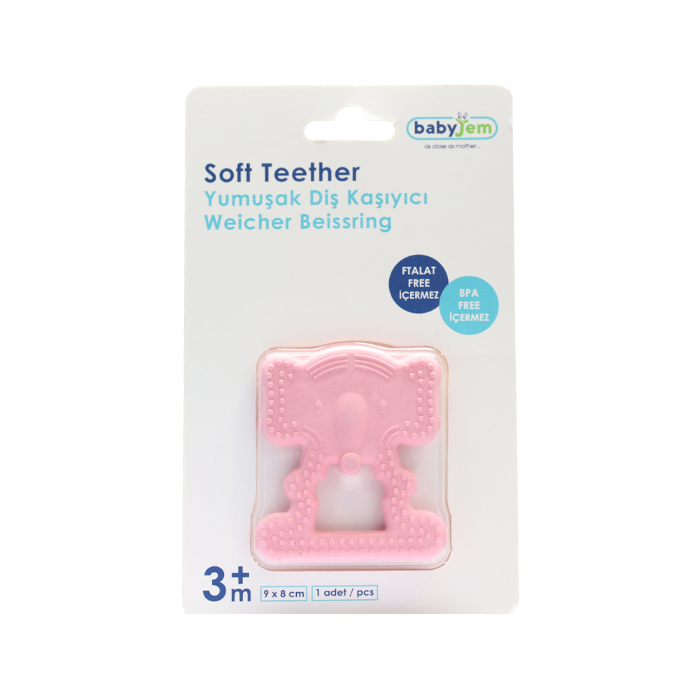 Babyjem Baby Teethering Elephant Gloves 3 M+ Pink