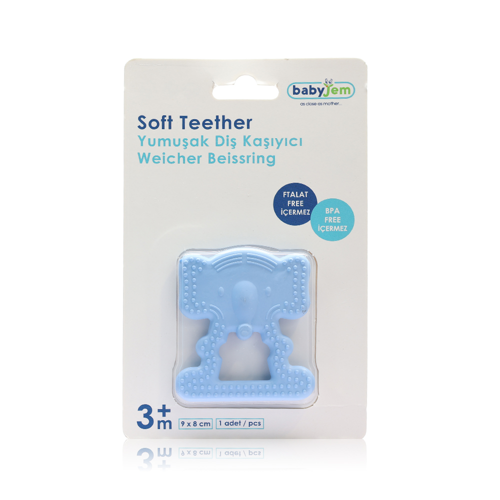 Babyjem Baby Teethering Elephant Gloves 3 M+ Blue