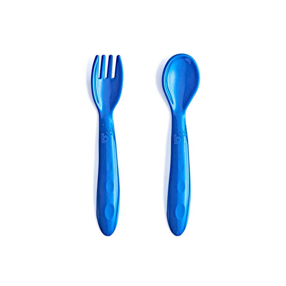 Babyjem Baby Spoon and Fork Set 12 M+ Blue