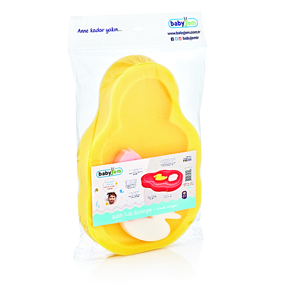 Babyjem Baby Bath Sponge 0+ Months Yellow