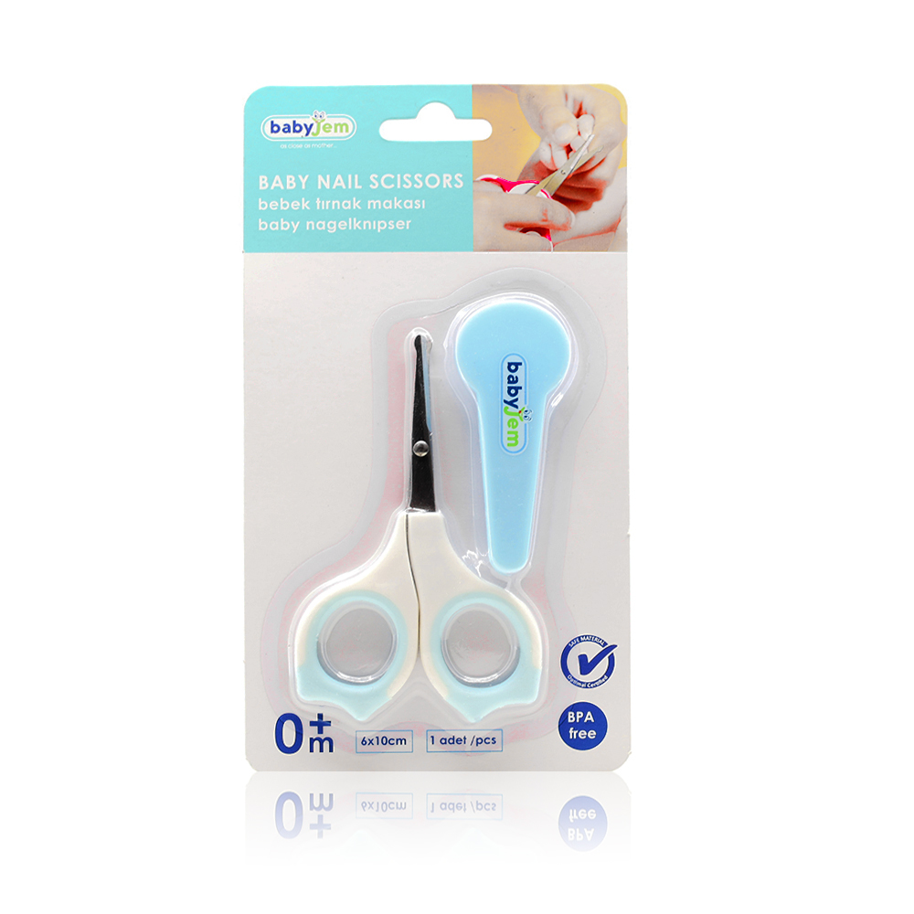 Babyjem Nail Scissors with Case fr Newborn 0 M+ Pink