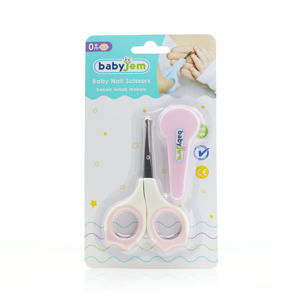 Babyjem Nail Scissors for Newborn 0 M+ Pink