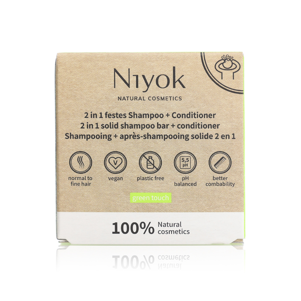 Niyok 2-in-1 Shampoo Bar + Conditioner Green Tough 80g