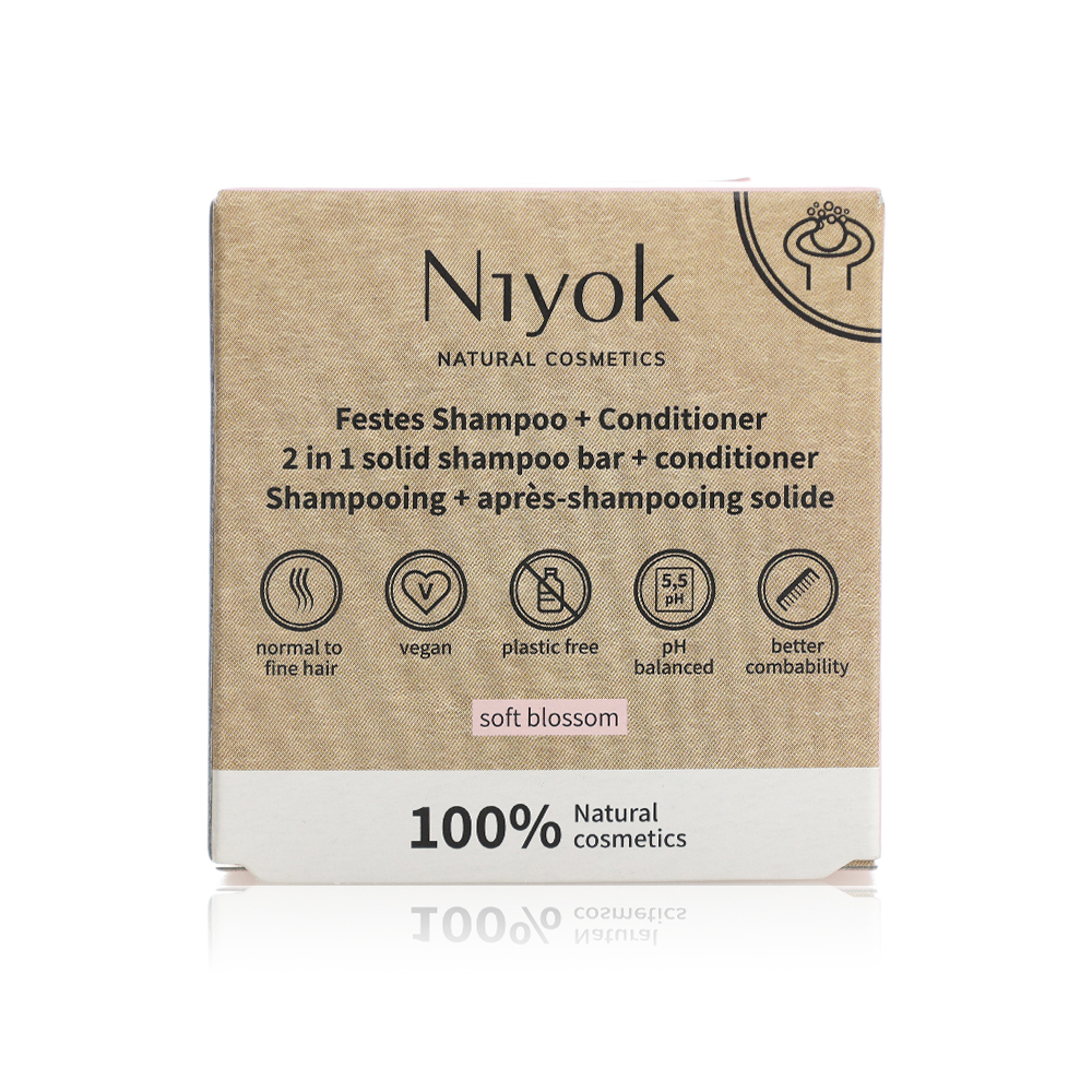 Niyok 2-in-1 Shampoo Bar + Conditioner Soft Blossom 80g