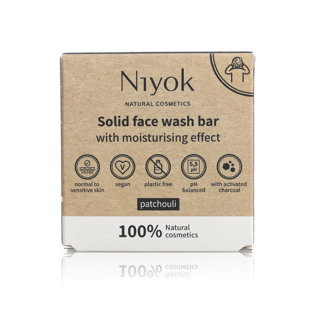 Niyok Face Wash Bar With Moisturising Effect Patchouli 80Gm