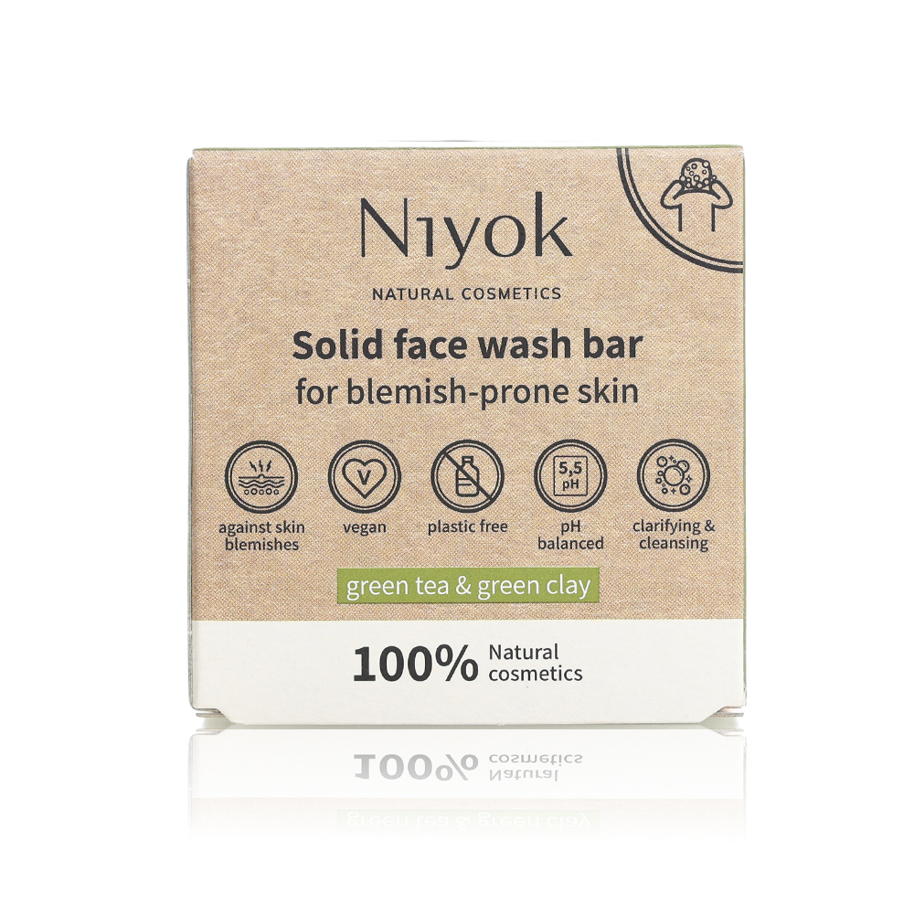 Niyok Face Wash Bar Green Tea & Green Clay 80g