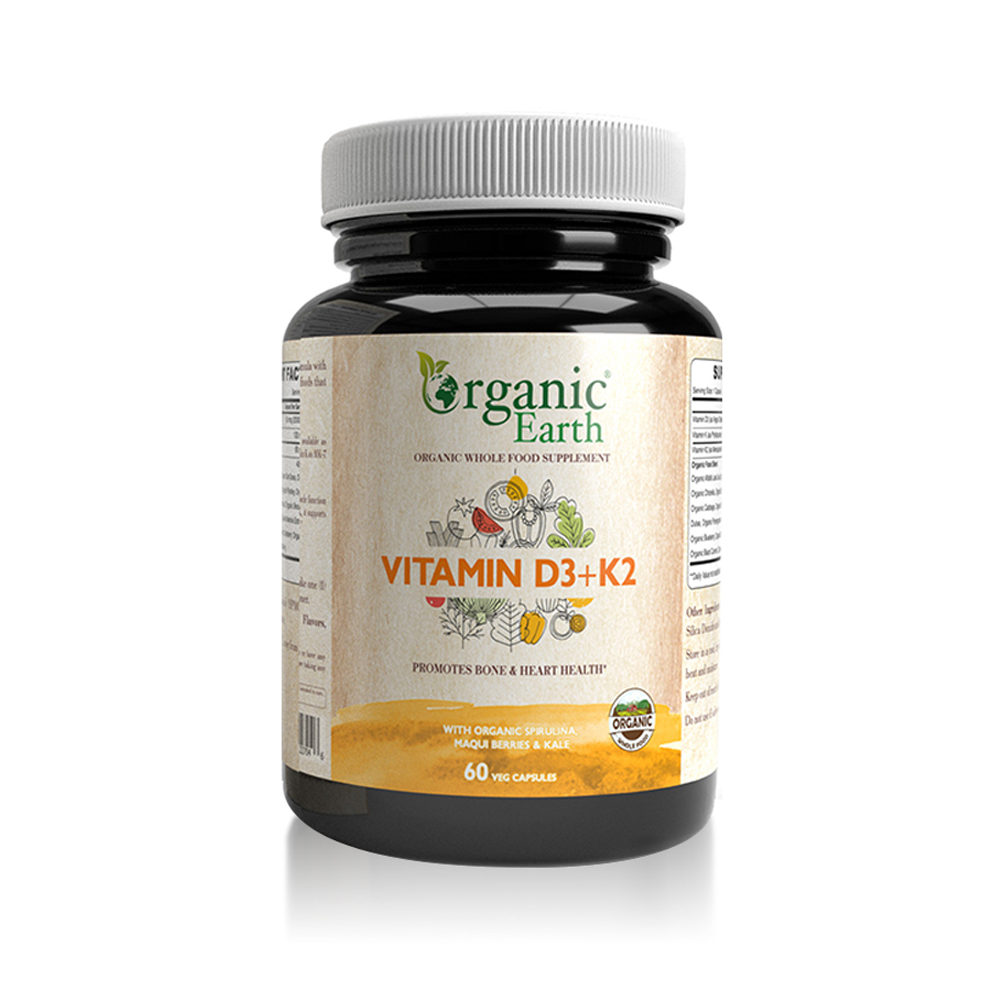 Organic Earth Vitamin D3+K2 Capsules