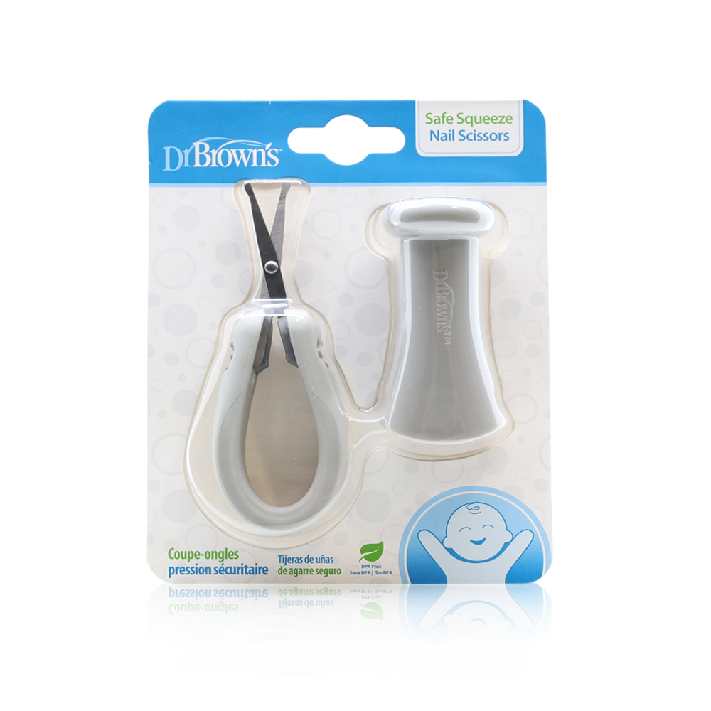 Dr Browns Safe Squeeze Nail Scissors with Safety Case HG087