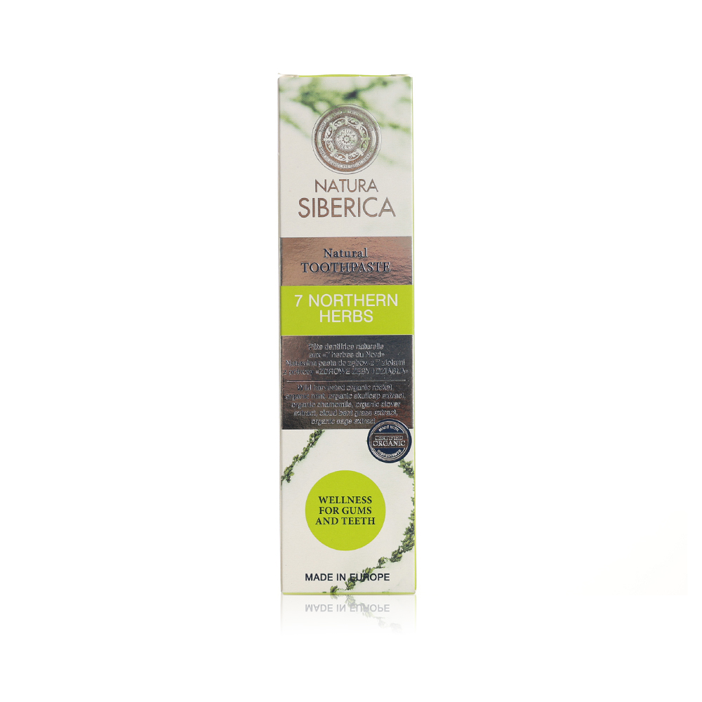 Natura Siberica  Natural Black Whitening Toothpaste – 7 Northern Herbs (Polar Night), 100 g