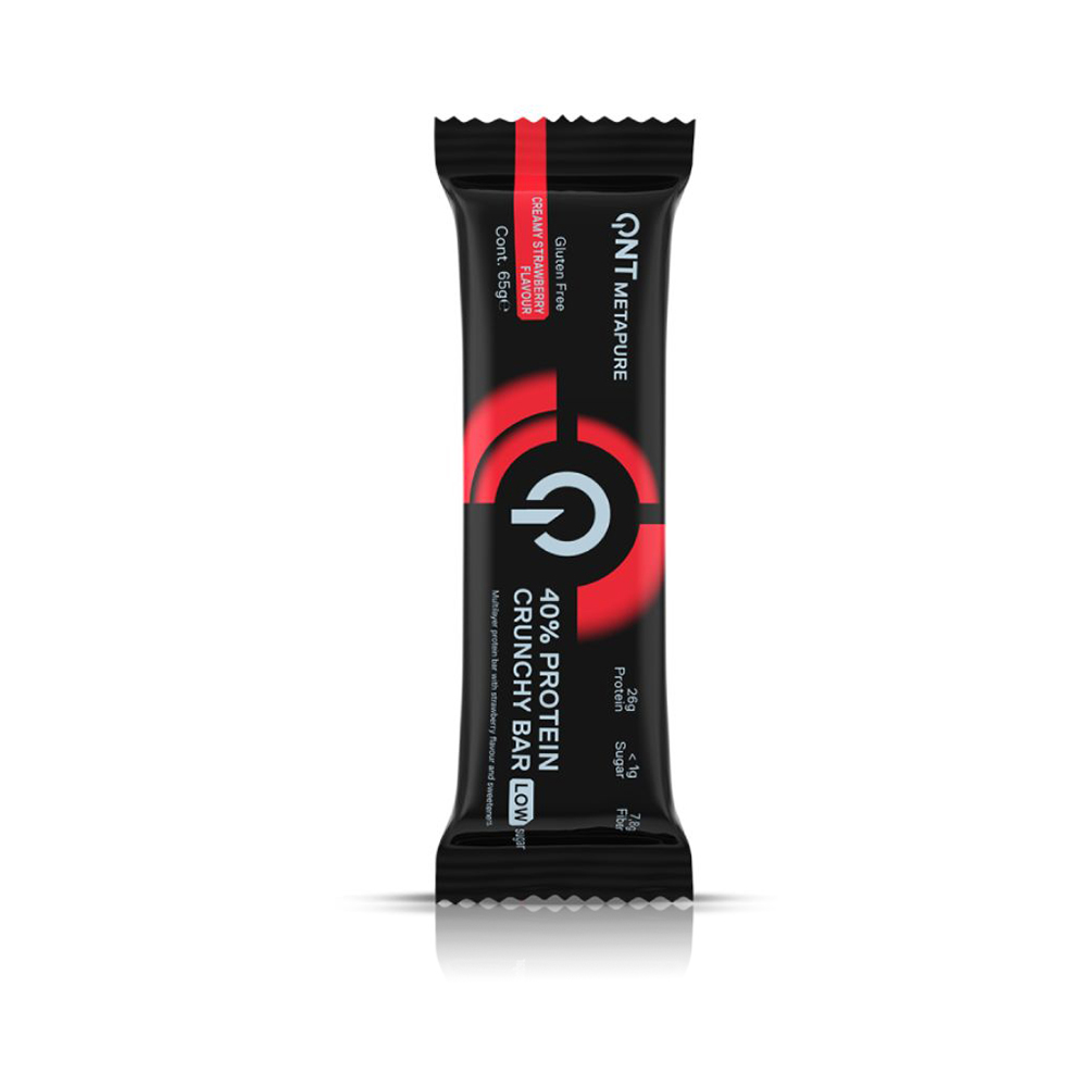 Qnt crunchy strawberry protein bar 65gm
