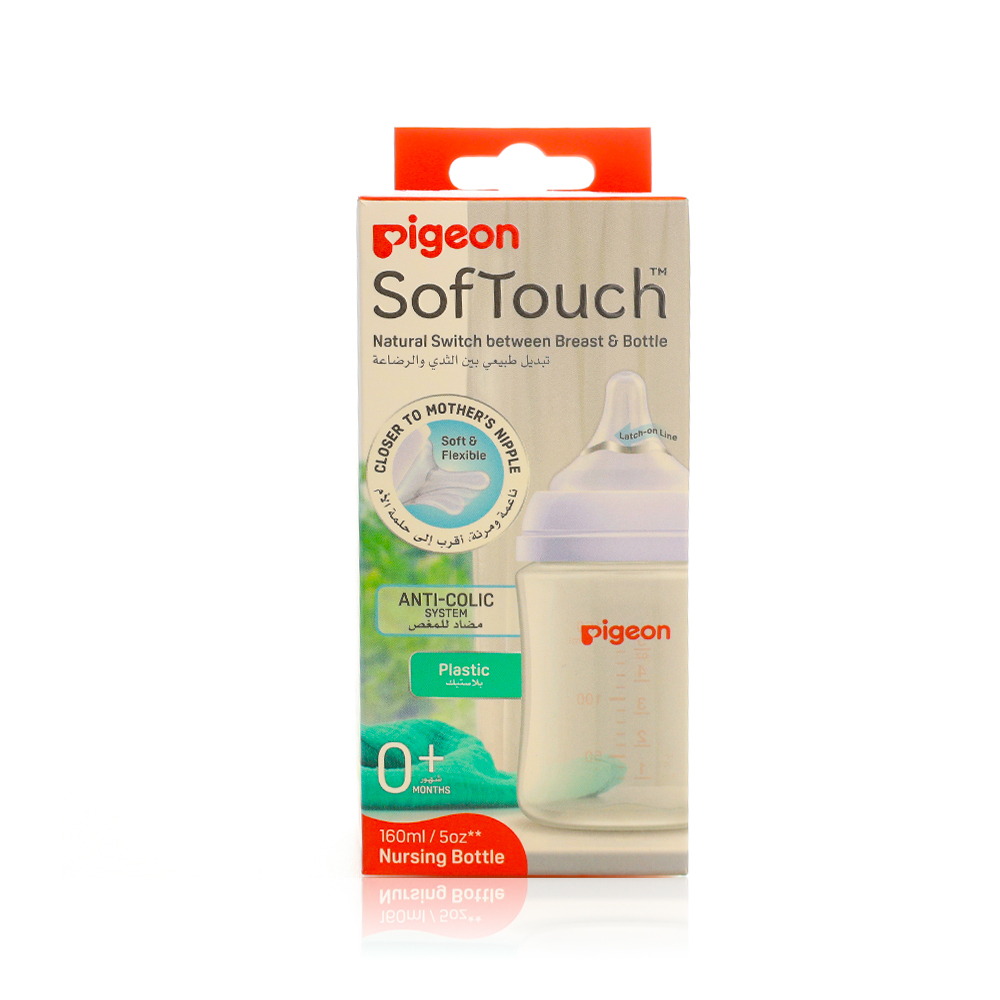 Pigeon Softtouch W-N Plastic Bottle +0M 160Ml 81224