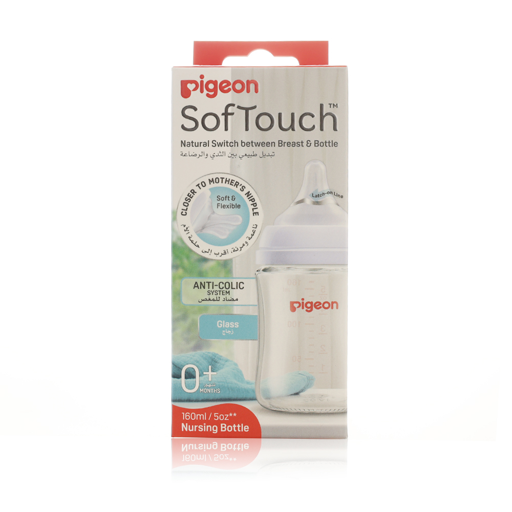 Pigeon Softtouch W-N Glass Bottle +0M 160Ml 81231