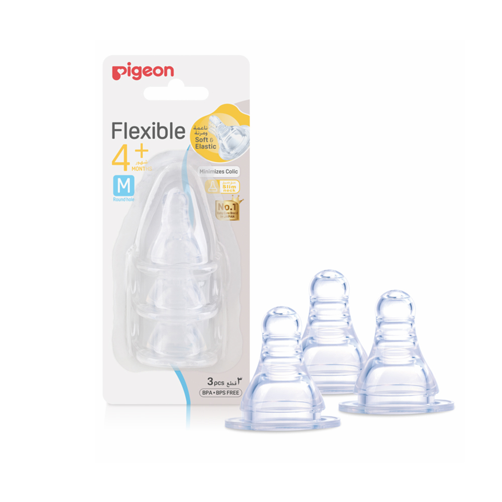 Pigeon flexible nipple +4m (size m) 2 pieces blister pack