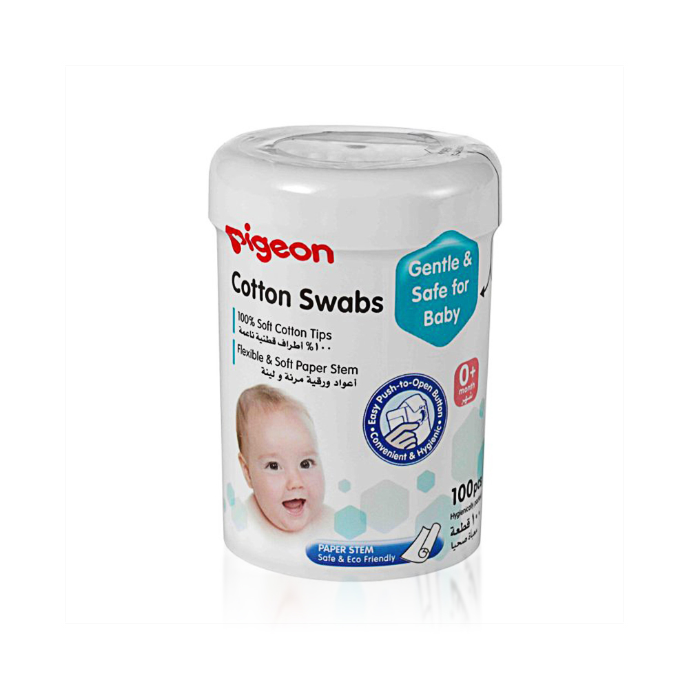 Pigeon Soft Paper Stem Cotton Swabs – 100 Pcs