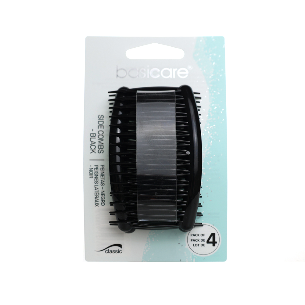 Basicare Side Comb Black 4 Pcs