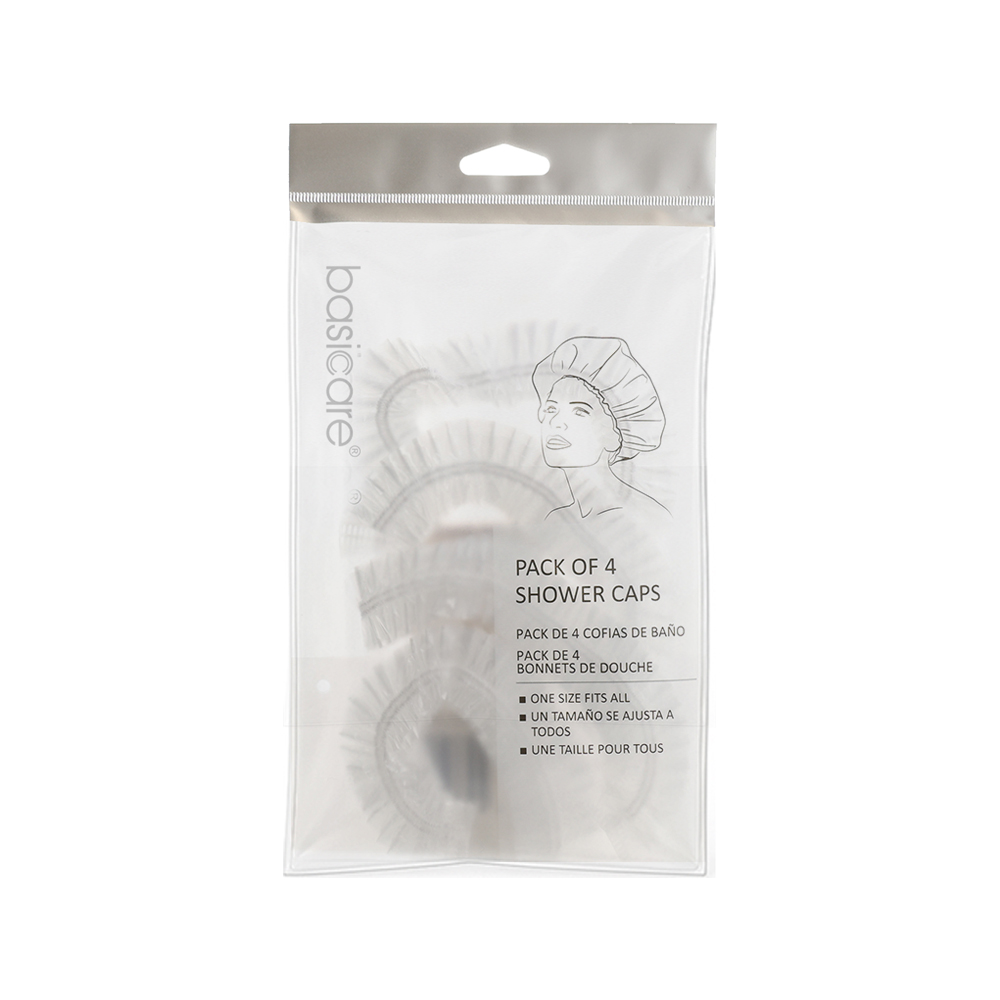 Basicare Shower Caps 4 Pieces