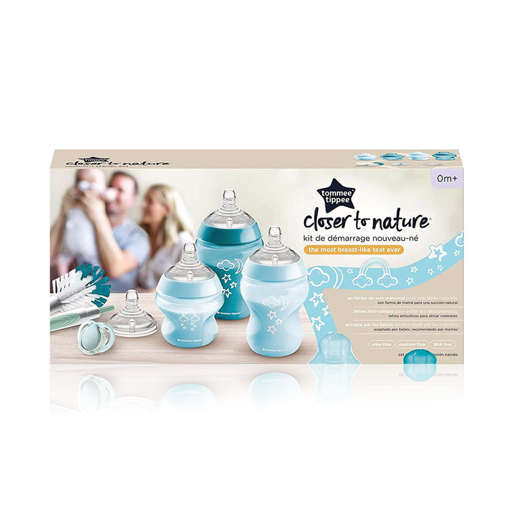 Tommee tippee baby bottle kit blue 9pc