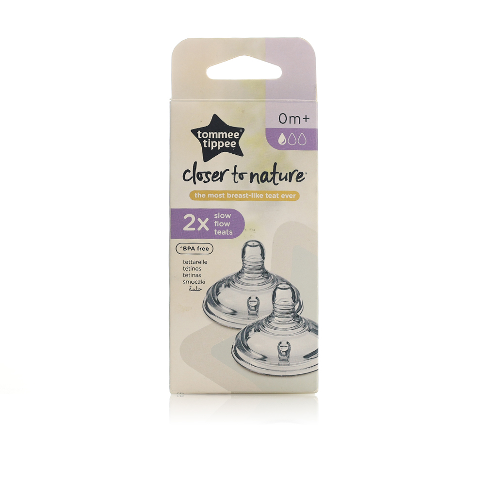 Tommee tippee slow flow teat +0m 2pc