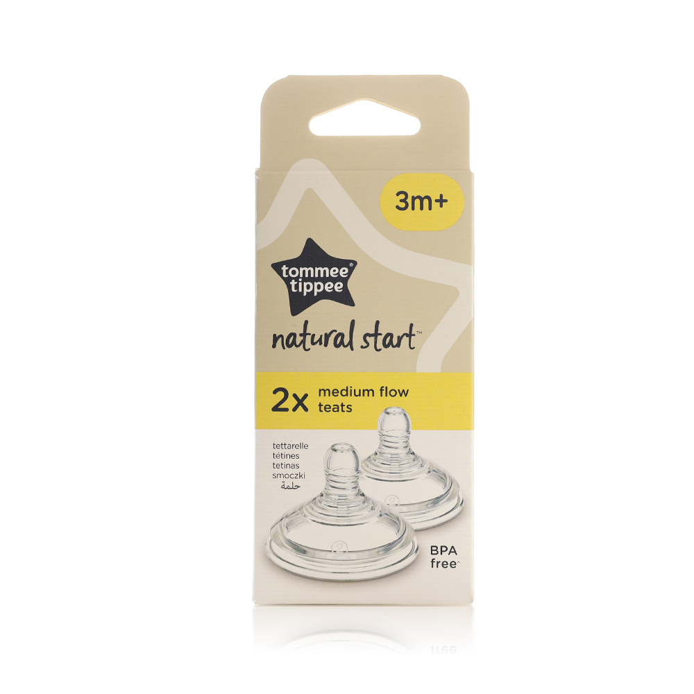 Tommee tippee natural start medium flow teat +3m 2pc