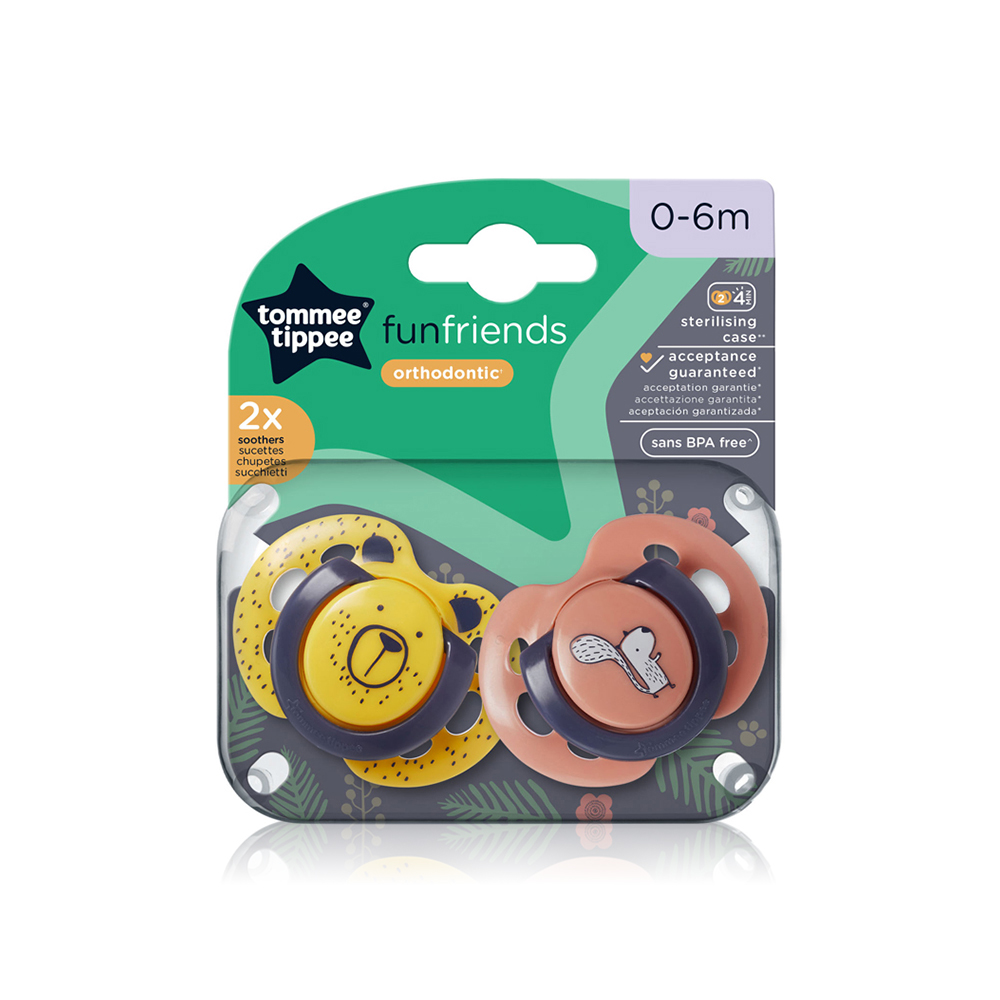 Tommee tippee fun style soothers 0-6 m 2pc