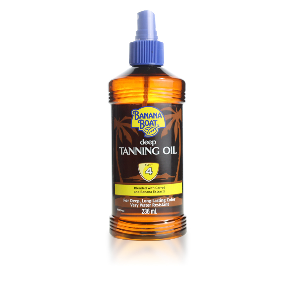 Banana Boat Water-Resistant Deep Tanning Oil Spray with Carrot & Banana Extracts SPF4, 236ml