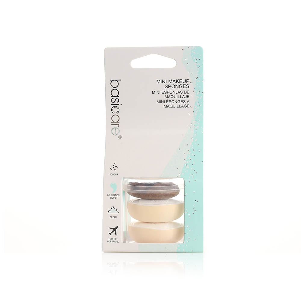 BasiCare Mini Make‑Up Sponge – 3 pcs