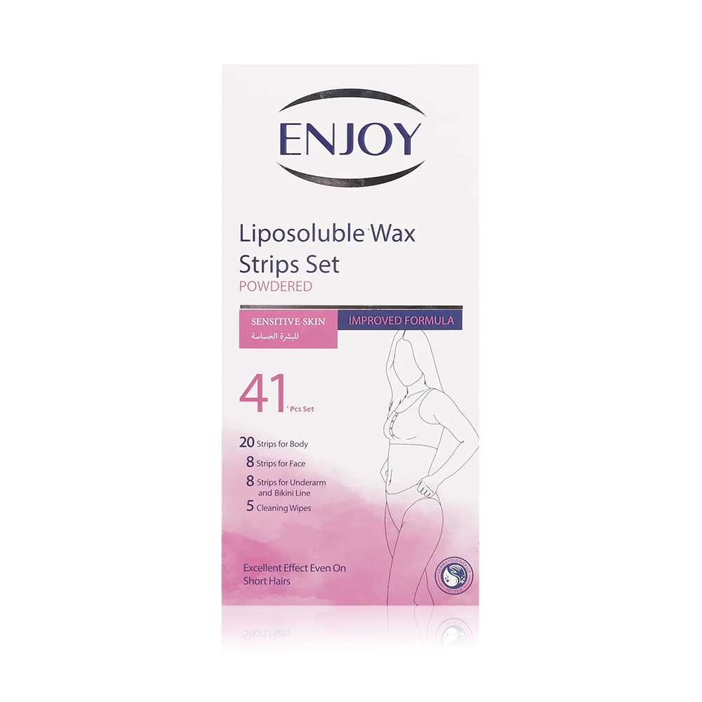 Enjoy Powdered Liposoluble Wax Strips – Sensitive Skin – 41 Strips