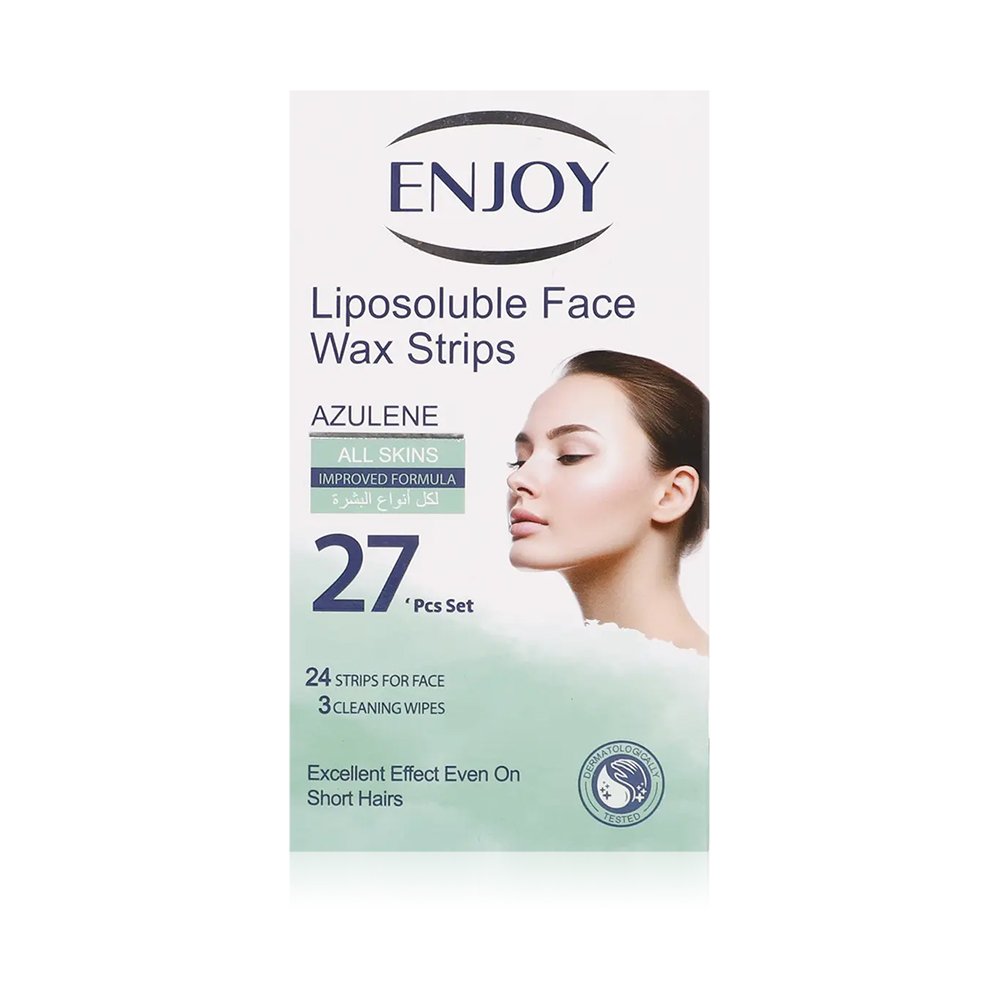 Enjoy Azulene Liposoluble Face Wax Strips – All Skin Types (27 Strips)