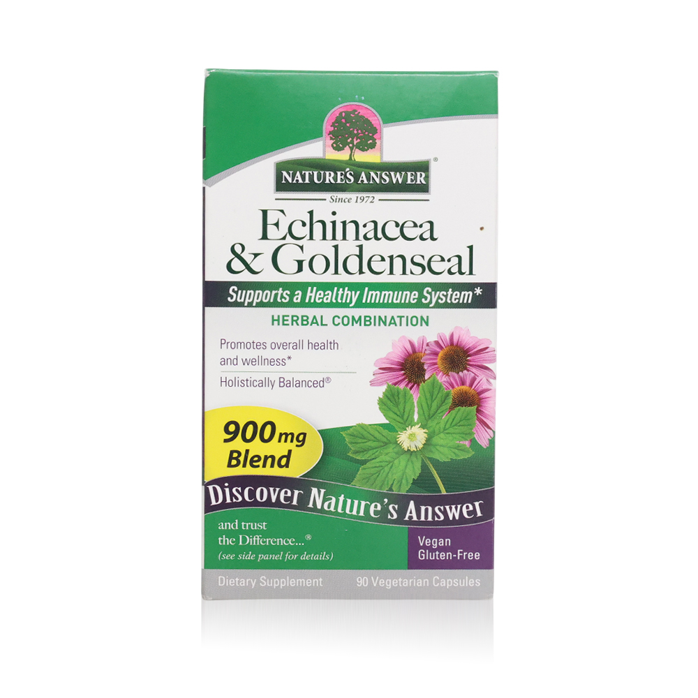 Nature’s Answer Echinacea & Goldenseal – 900 mg, 90 Vegetarian Capsules