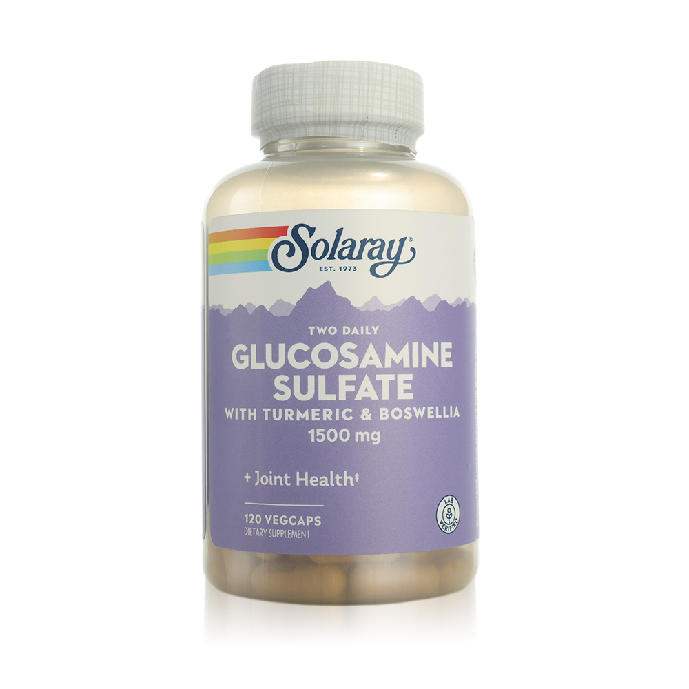 Solaray Glucosamine Sulfate 1500mg Turmeric Boswellia Capsules (120 Caps)