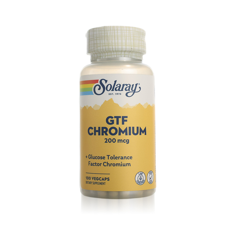 Solaray Gtf Chromium 200mcg Capsules (100 Caps)
