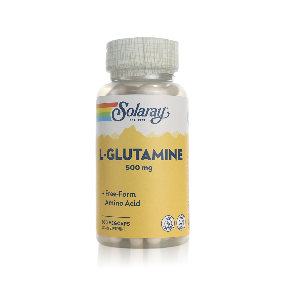 Solaray L-Glutamine 500mg Capsules (100 Caps)