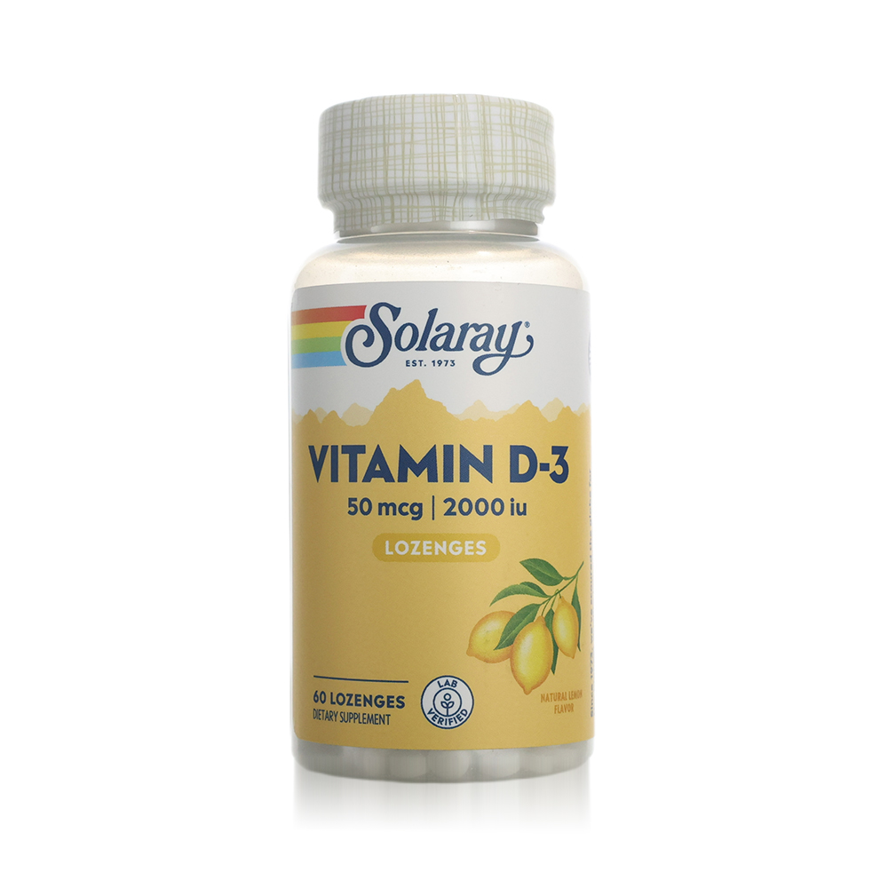 Solaray Vitamin D3 2000Iu (60 Lozenges)