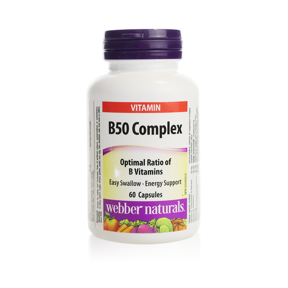 Webber Naturals B50 Complex 50 mg – 60 Capsules