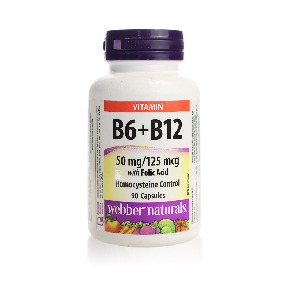 Webber Naturals B6, B12 & Folic Acid – 90 Capsules