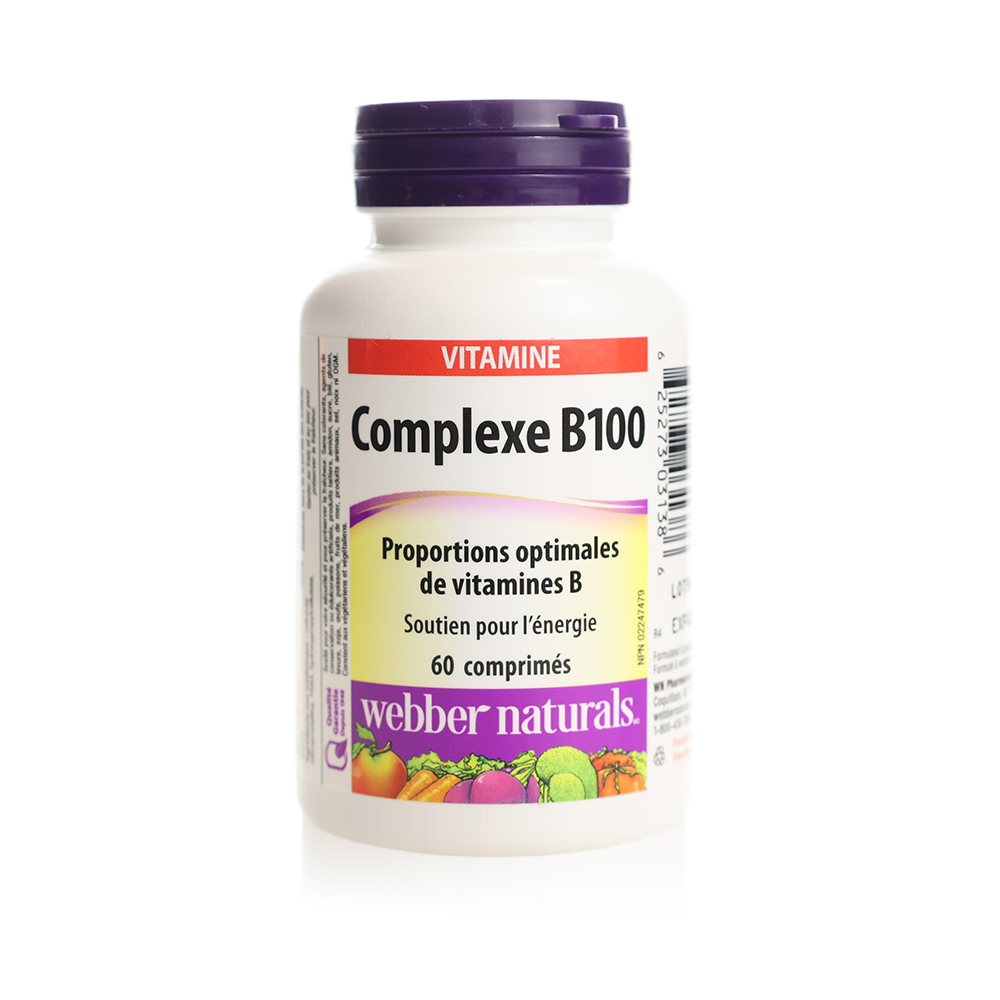 Webber Naturals B‑100 Complex 100 mg – 60 Tablets