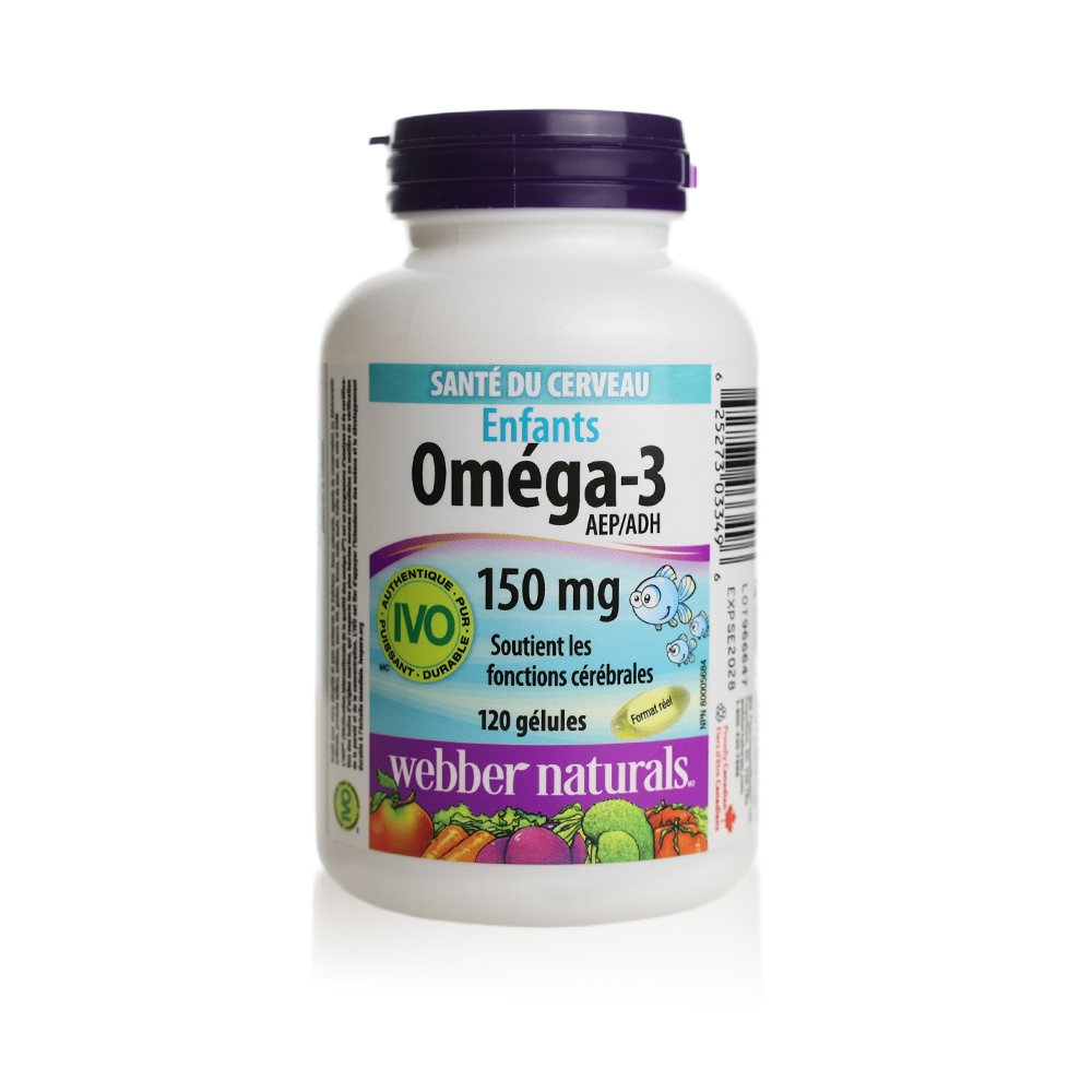 Webber Naturals Omega‑3 Children’s 150 mg – 120 Softgels