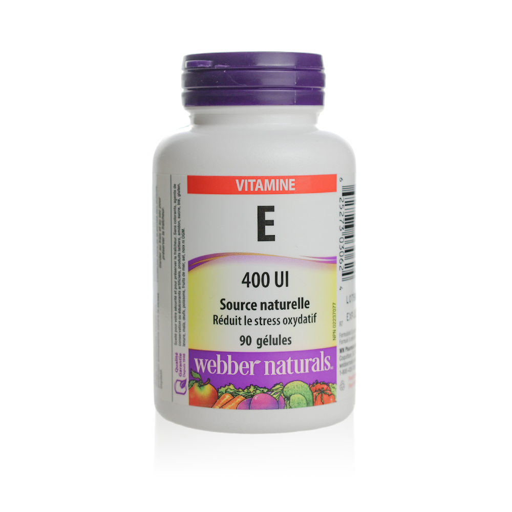 Webber Naturals Vitamin E 400 IU – 90 Softgels