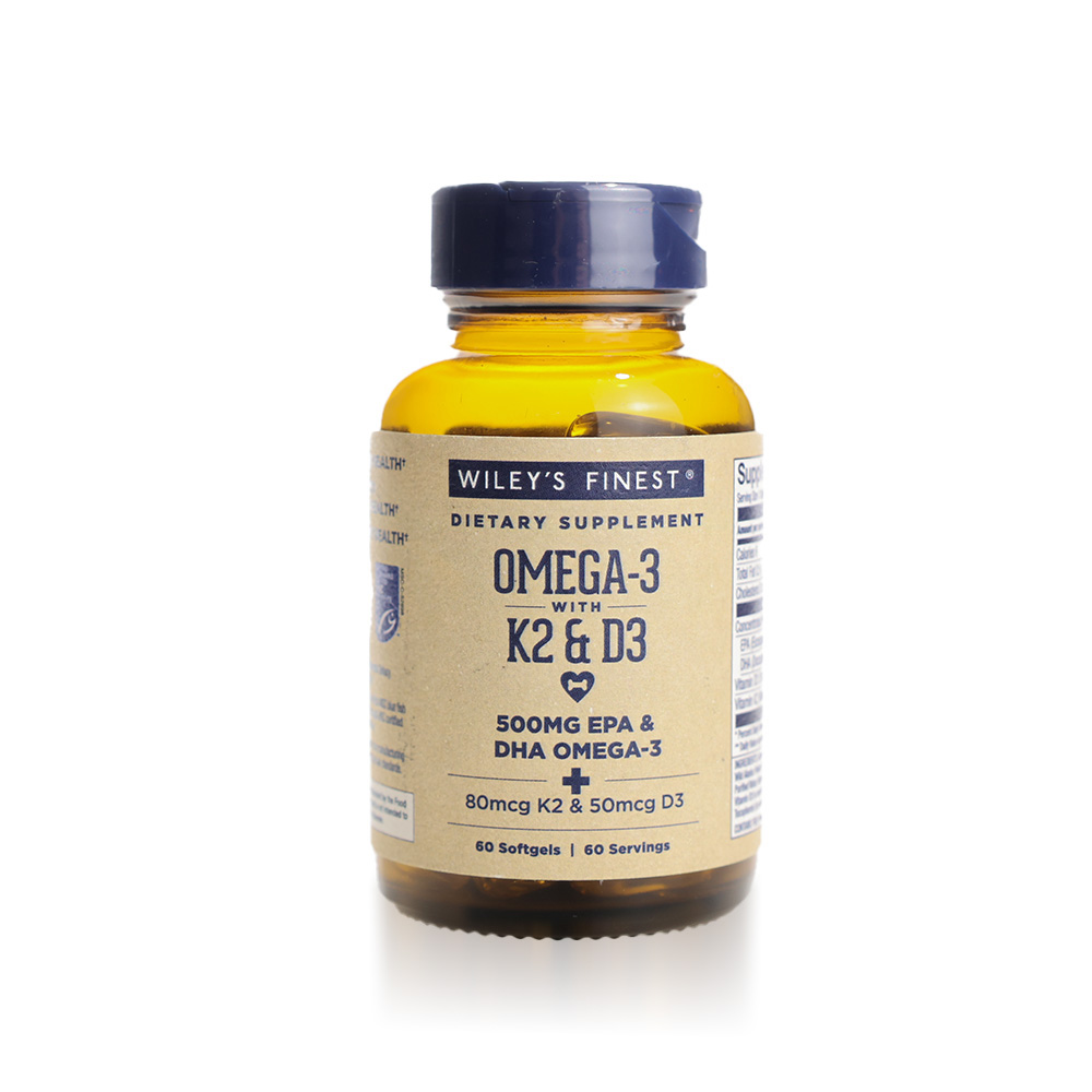 Wiley’s Vitamin K2 80 µg & EPA + DHA – 60 Softgels