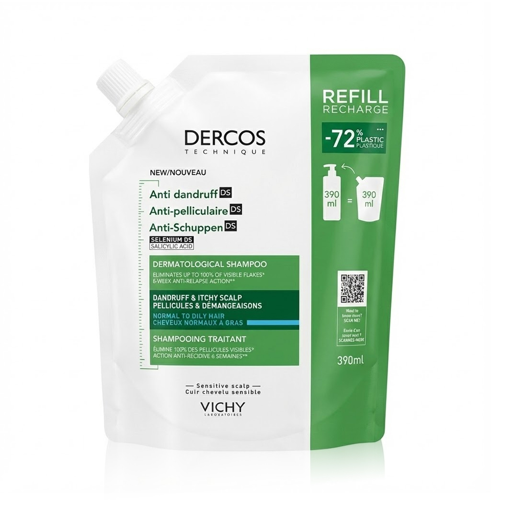 Vichy Dercos Refill Antidandruff Oily Hair Shampoo