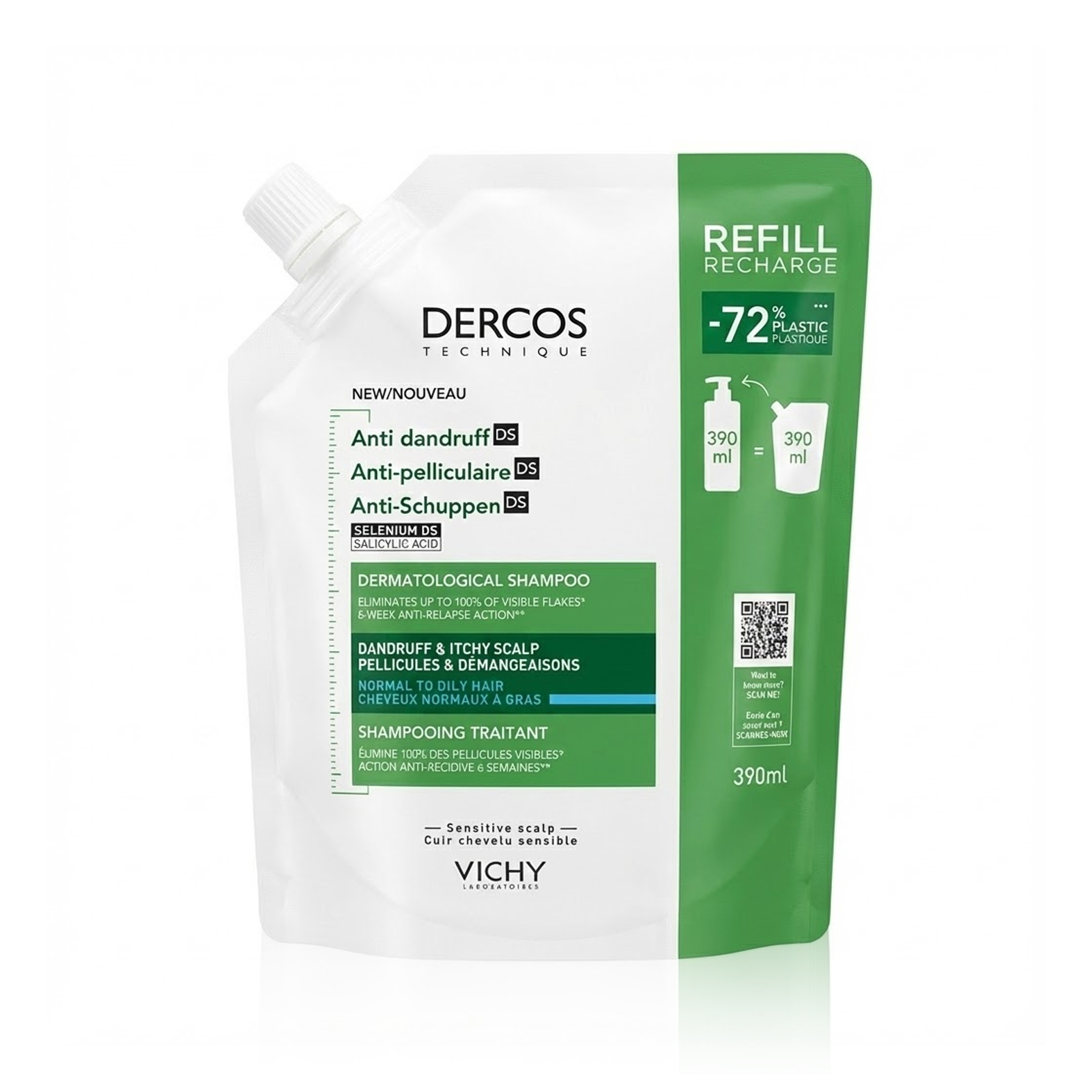 Vichy Dercos Refill Anti-Dandruff Dry Hair Shampoo