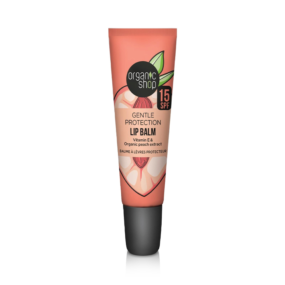 Organic Shop Gentle Protection Lipbalm SPF15 Vit E and Peach Ext