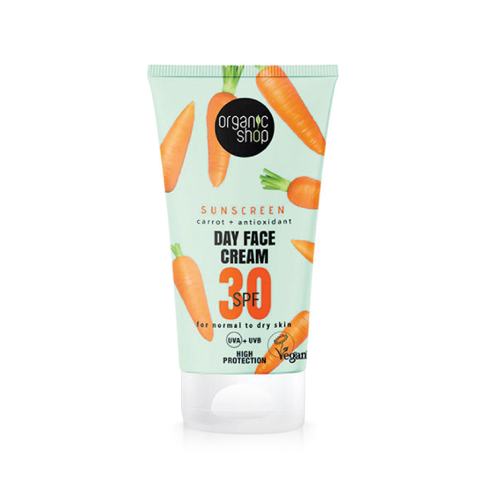 Organic Shop Sunscreen Day Face Cream SPF30 Normal to Dry